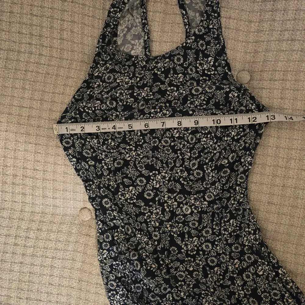 Abercrombie & Fitch Navy Blue and White Flower Dress